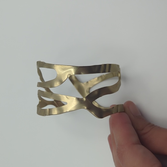 Gold Plated Cuff Bracelet - Picture 4 of 4